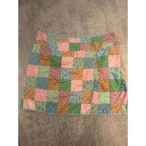 Vineyard Vines Patchwork Faux Wrap Mii Skirt sz 12